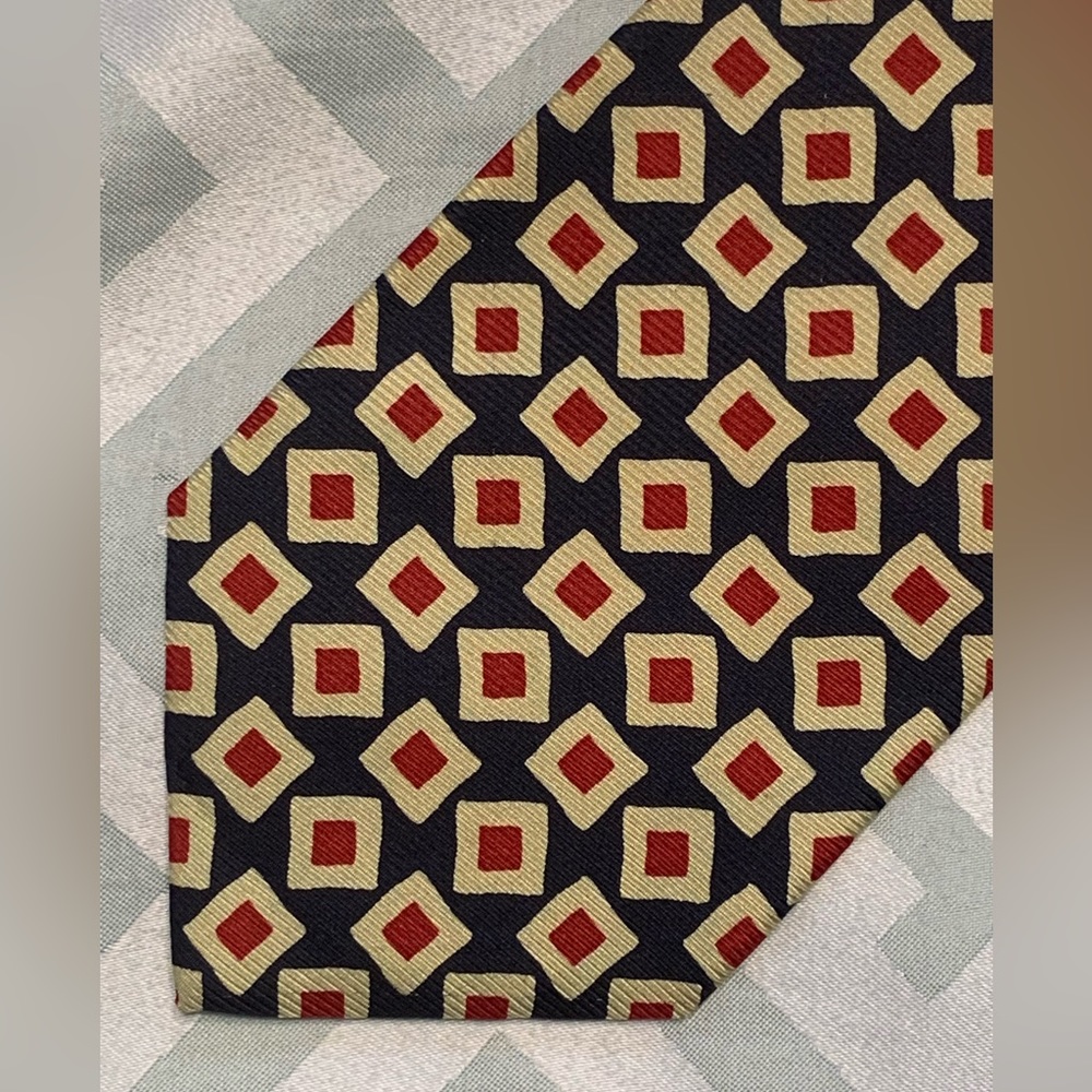 Enzo Necktie Blue/Red Pattern